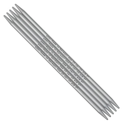 addi Aluminum Double Pointed Knitting Needles 8/9in (20/23cm)										 - US 9 (5.50mm) Length 9in (23cm)