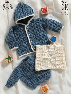 King Cole 2797 Jumper, Top and Cardigan										