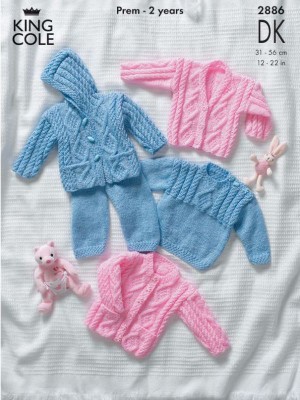 King Cole 2886 Baby's Cardigans										