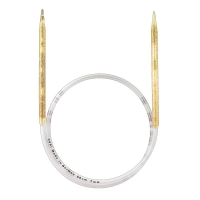 addiChampagner Fixed Circular Knitting Needles 24in (60cm)										 - US 10.5 (7.00mm)