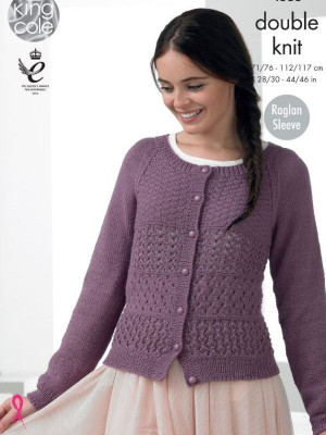 King Cole 4366 Ladies Cardigan & Sweater in Baby Alpaca DK										