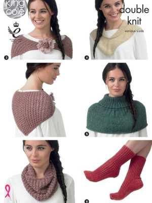 King Cole 4369 Ladies Hats, Gloves & Accessories in Baby Alpaca DK										