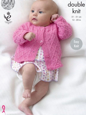 King Cole 4430 Babies Blanket, Gilet & Hat in Cottonsoft DK										