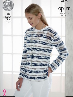 King Cole 4475 Sweater and Cardigan										