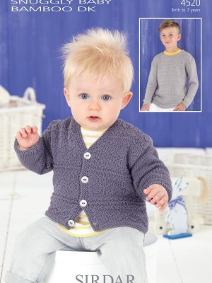 Sirdar 4520 Children's Cardigan and Sweater with Diamond Motif										