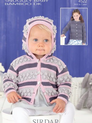 Sirdar 4522 Hooded and Bobble Cardigans										