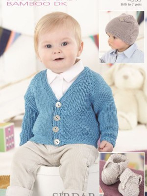 Sirdar 4589 Cardigan Hat and Booties										