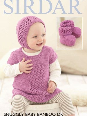 Sirdar 4669 Children's Dress, Bonnet and Booties										
