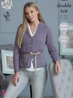 King Cole 4868 Ladies Cardigans in Baby Alpaca DK										