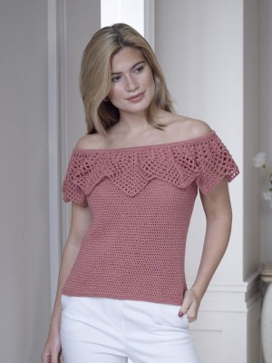 King Cole 5116 Crochet Top & Wrap										