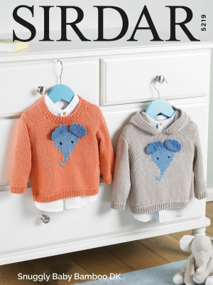 Sirdar 5219 Children's Elephant Intarsia Jumpers										