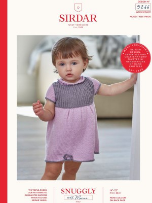 Sirdar 5266 Baby Lace Yoke Dress & Shoes										