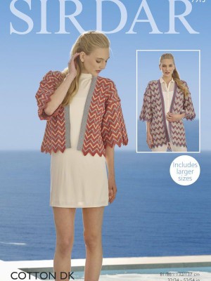 Sirdar 7915  Lacy Chevron Cardigans										