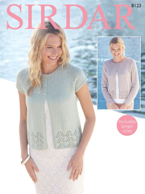 Sirdar 8123 Lace Detail Cardigans										