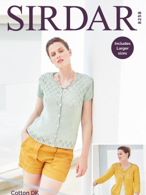 Sirdar 8258 Floral Lace Cardigans										