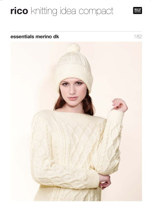 Rico KIC 182 Cabled Slash Neck Sweater & Hat										