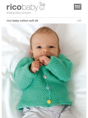 Rico KIC 242 Baby Tweed Stitch Crochet Cardigan & Waistcoat										