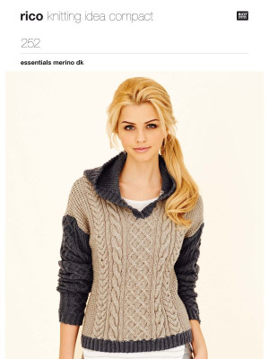 Rico KIC 252 Cabled Hooded Sweaters										