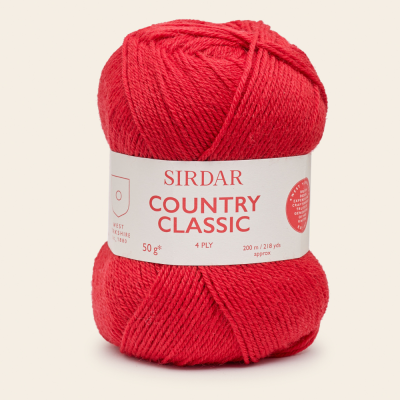 Sirdar Country Classic 4 Ply										 - 971 True Red