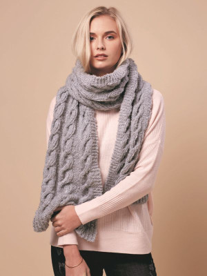Rowan Cozy Merino Cabled Scarf										