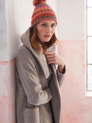 Patons Color Mix Ribbed Bobble Hat										