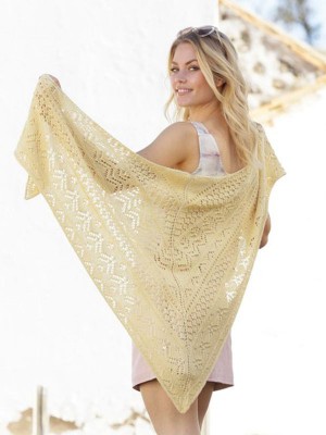 DROPS Lemon Heart Shawl										