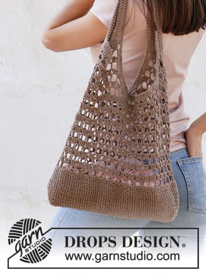DROPS Eco Tote Crochet Bag in Bomull-Lin										