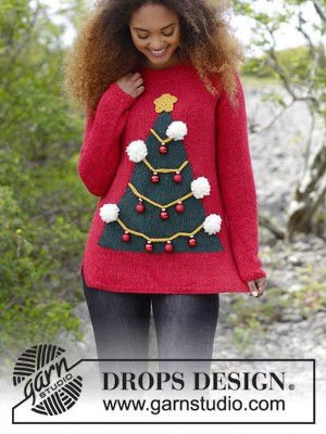 DROPS How To Be A Christmas Tree Jumper										