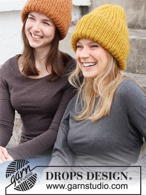 DROPS Oranges and Lemons Ribbed Hat										