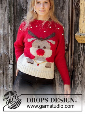 DROPS Red Nose Adults Christmas Jumper										