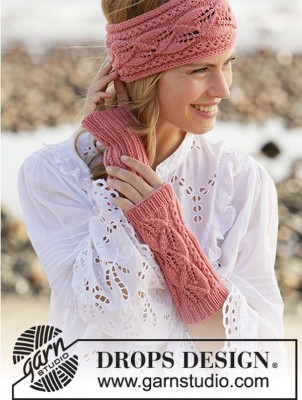 DROPS Ring of Spring Headband & Wrist Warmers										
