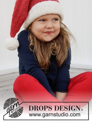 DROPS Sleepy Santa Kids Christmas Hat										