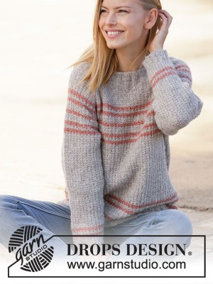 DROPS Sweet Seventeen Sweater in Sky										