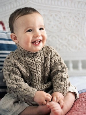 Rowan Pecan Baby Sweater										