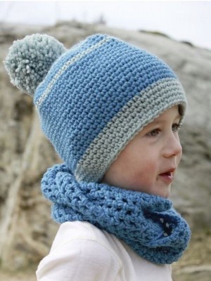 DROPS Garden Play Child's Crochet Hat & Cowl										