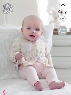 King Cole 4999 Baby Lace Cardigans & Booties										