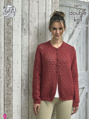 King Cole 5077 Lace Cardigan & Sweater										