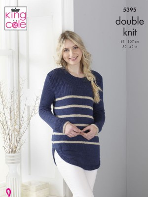 King Cole 5395 Waffle Stitch Cardigan & Sweater										