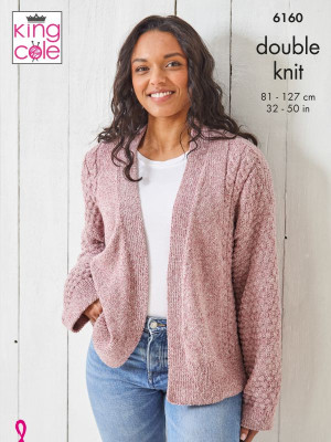 King Cole 6160 Textured Cardigan and Sweater										