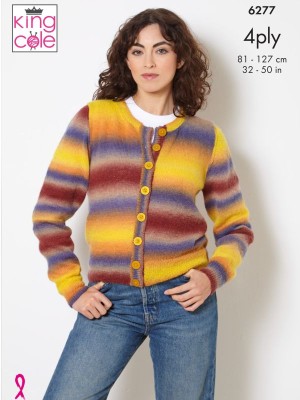 King Cole 6277 Cardigan and Waistcoat										
