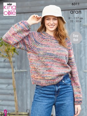 King Cole 6311 Raglan Sweaters										