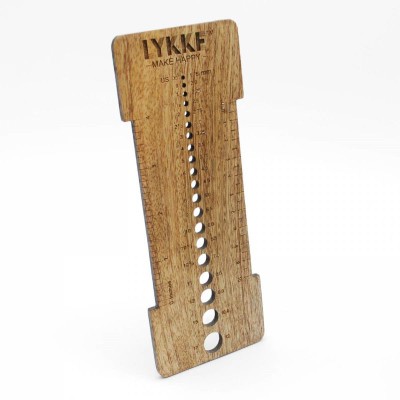 LYKKE Make Happy Needle Sizer and Gauge Tool										 - Mango Wood