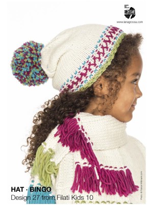 Lana Grossa - Filati Kids 10 Designs 27 & 28 - Bingo Hat & Scarf										