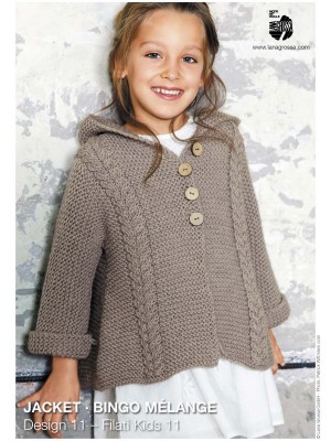 Lana Grossa - Filati Kids 11 Design 11 - Bingo Mélange Jacket										