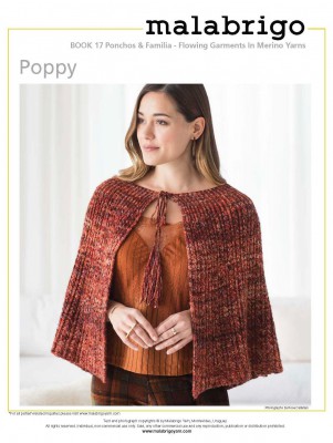 Malabrigo Poppy Brioche Lace Cape										