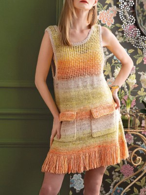 Noro MAG14-05 Fringed Tunic Dress										