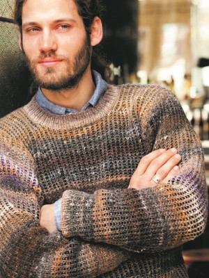 Noro MAG1-19 Mans Ribbed Sweater										