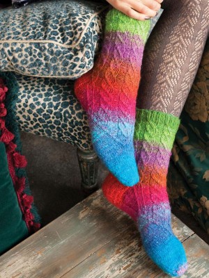 Noro MAG4-22 Faux Cable Socks										
