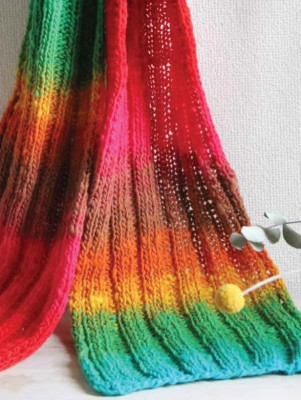 Noro NK-325 Ribbed Scarf										
