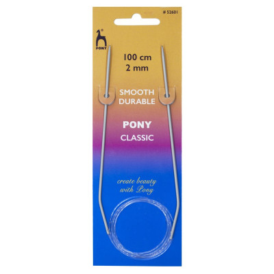 Pony Circular Knitting Needle 40in (100cm)										 - US 0